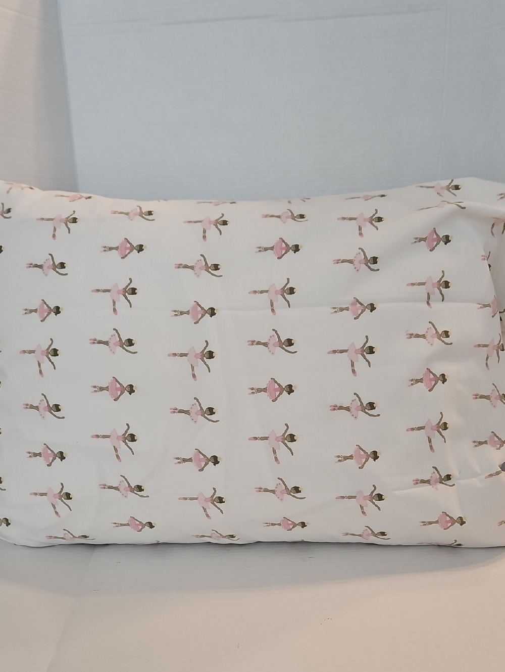Hillcrest Pink Ballerina Motif Cotton Standard Pillowcase